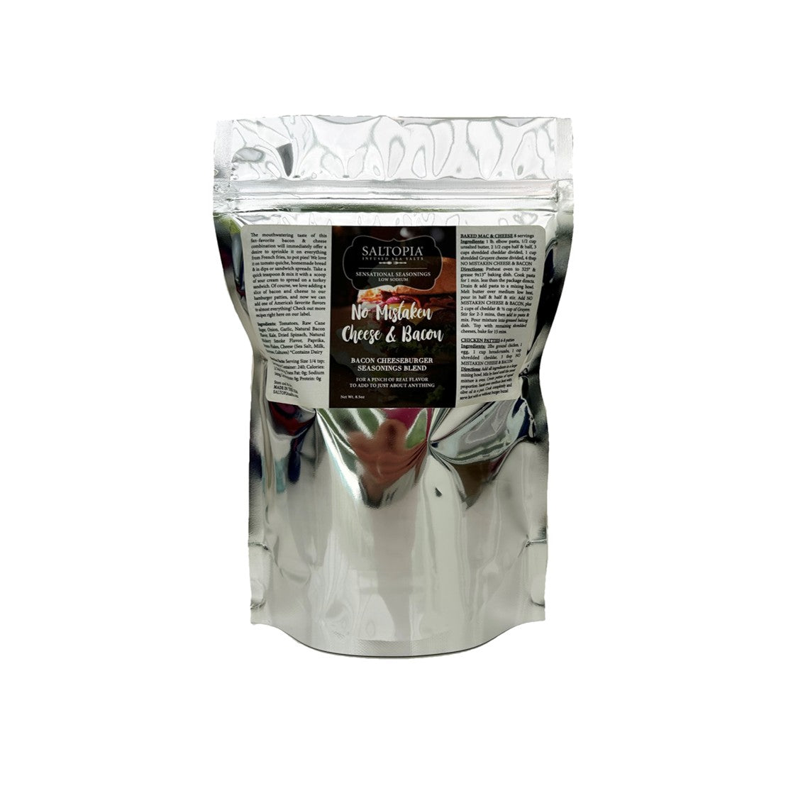 Low Sodium: NO MISTAKEN CHEESE & BACON blend 8.5oz