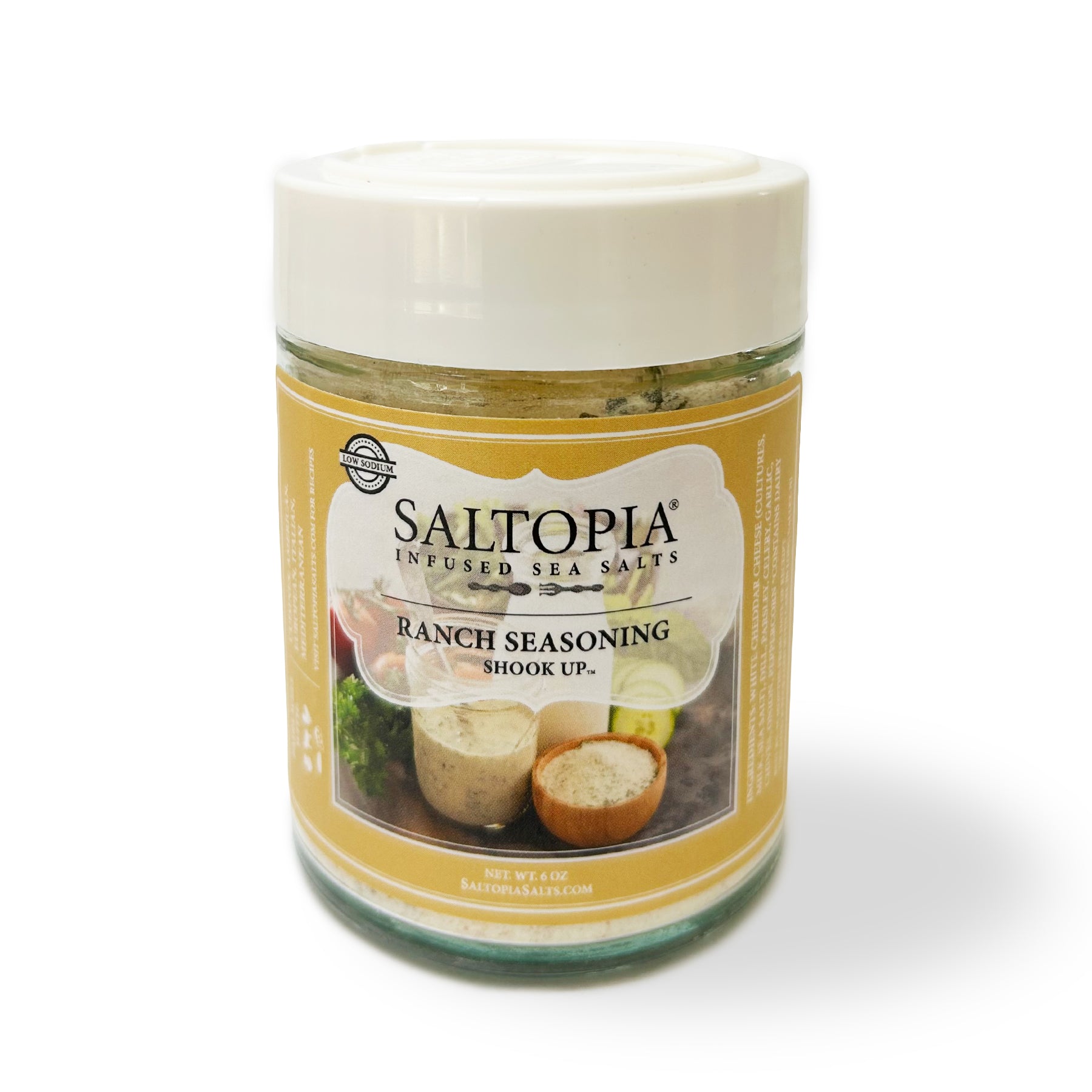 Ranch Seasoning Low Sodium: Shook Up - Real White Cheddar Ranch Blend | SALTOPIA