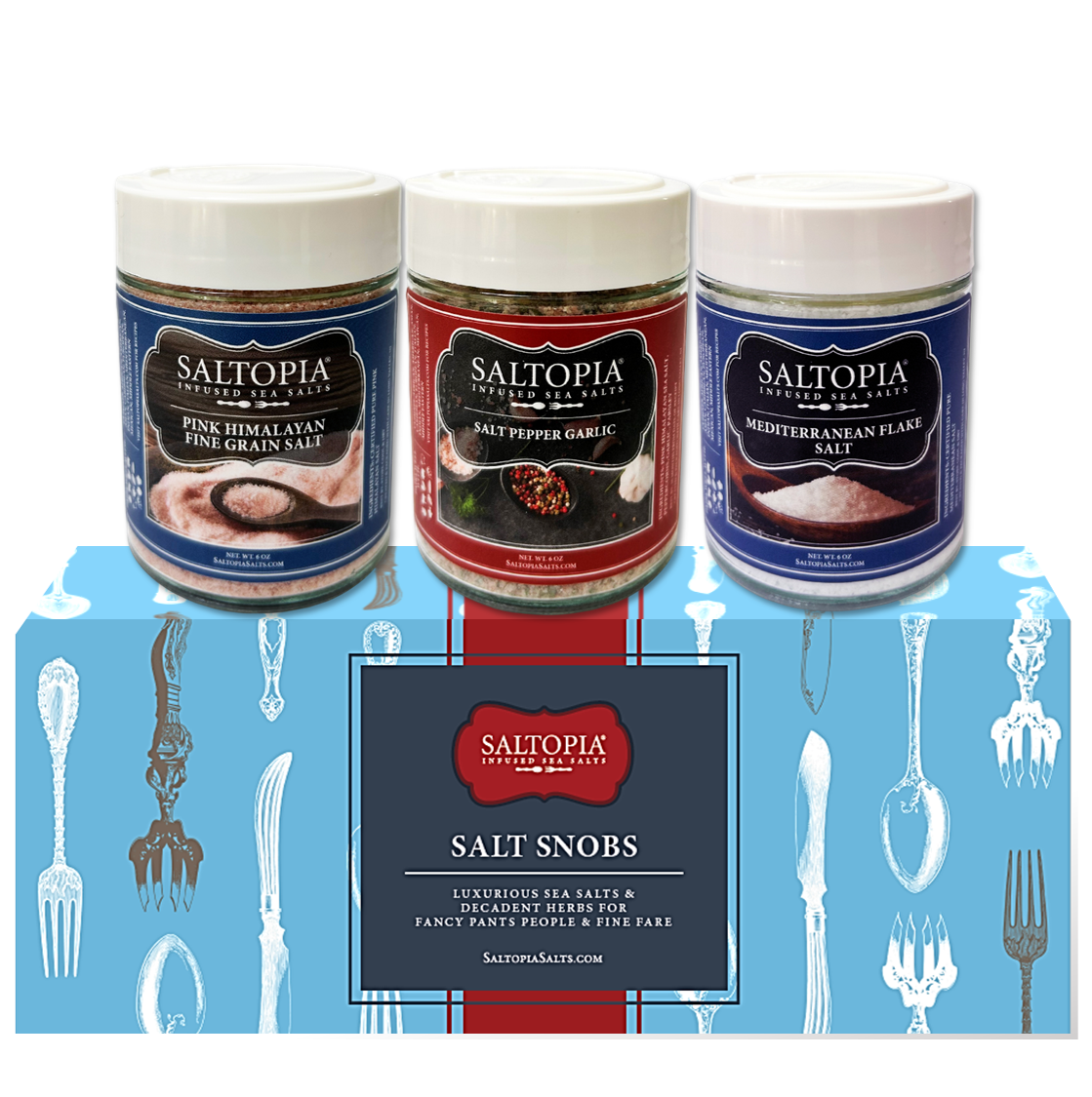 SALT SNOBS Gift - 3 Premium Gourmet Sea Salts | SALTOPIA SALT SNOBS Gift - 3 Premium Gourmet Sea Salts | SALTOPIA