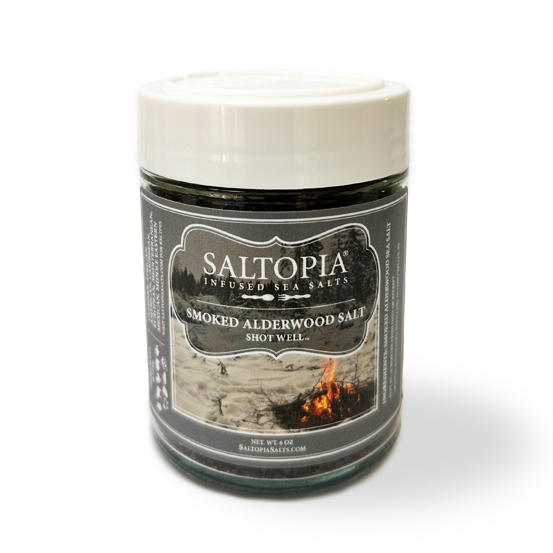 Alderwood Smoked Salt: Shot Well - 7-Day Wood-Fired Smoked Sea