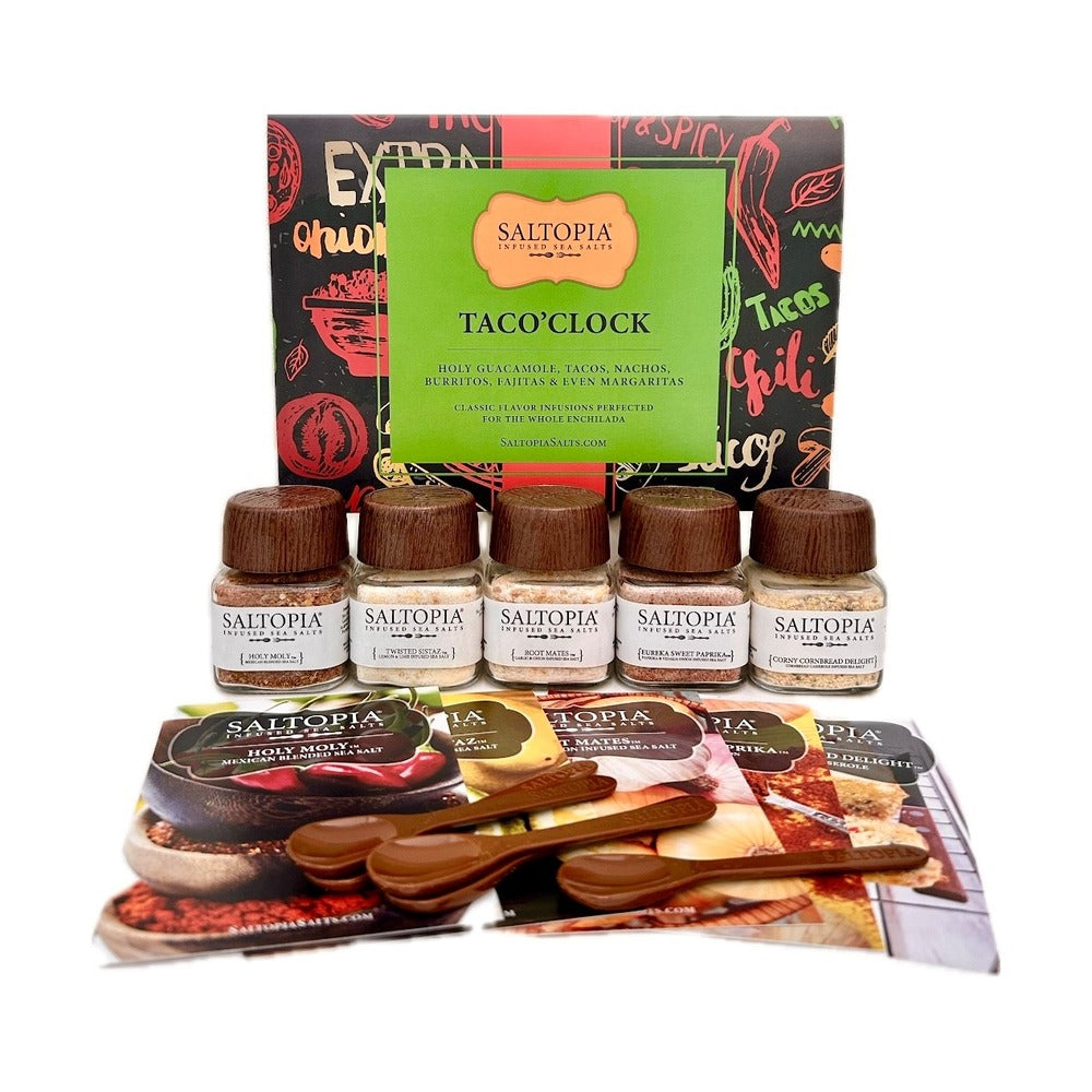 Mexican Food Lovers 5 Jar Gift Set: TACO'CLOCK