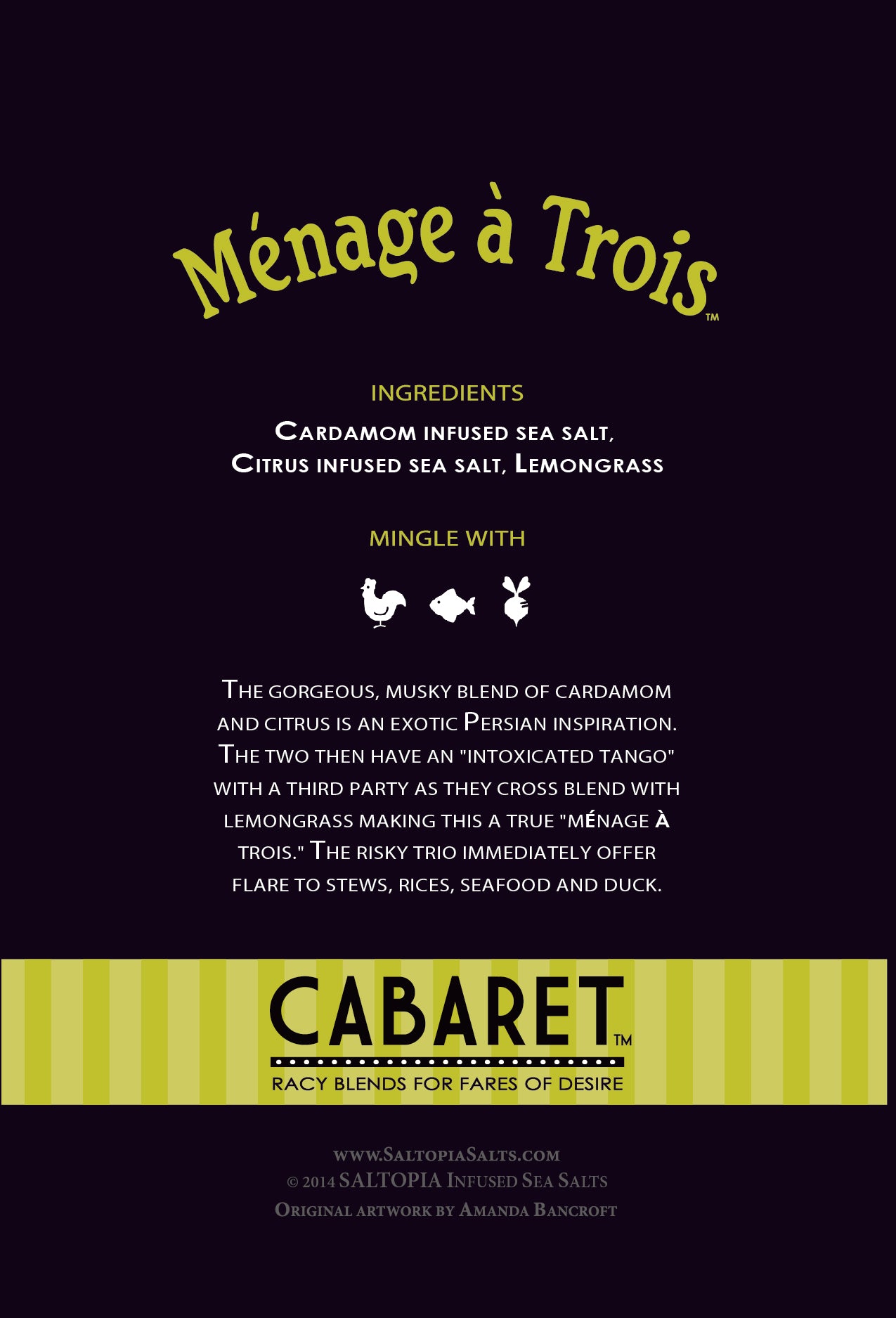 Cardamom, Lemongrass & Citrus Salt: MÉNAGE à TROIS