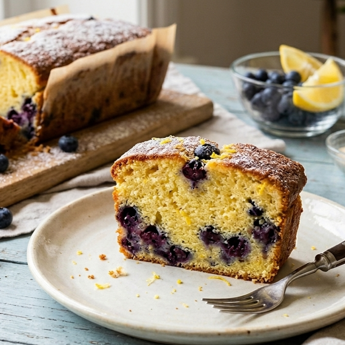 Lemon Blueberry Sour Cream Cake with Zest for Life Sugar