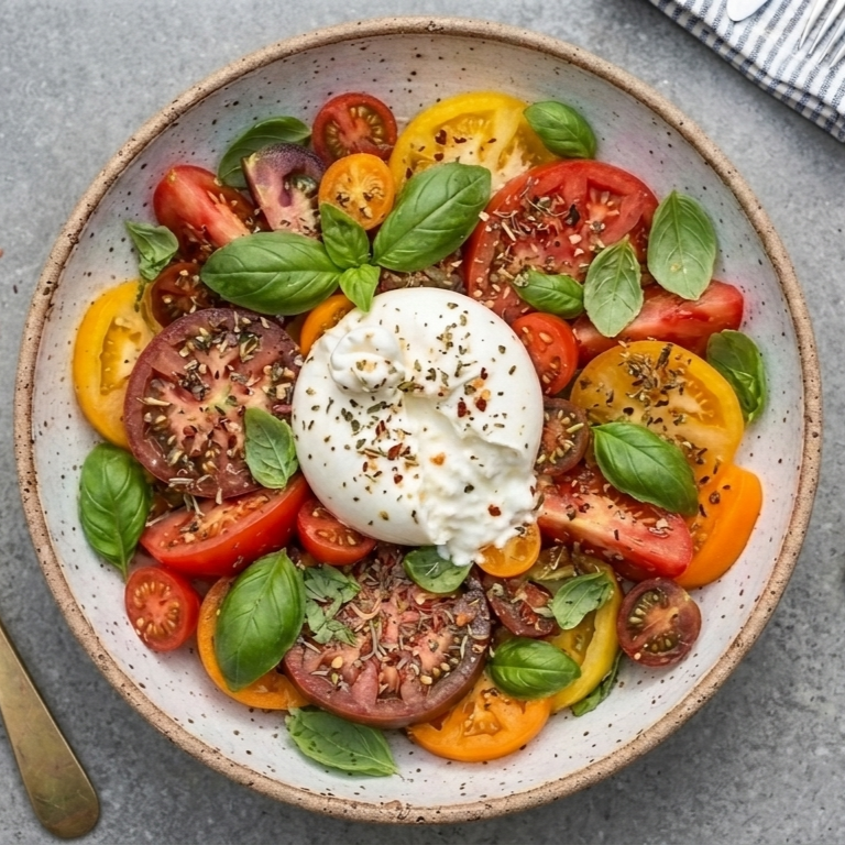 Tomato & Burrata Platter with Mystical Pizza Seasoning