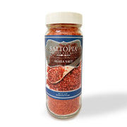 Gourmet Red Alaea Hawaiian Sea Salt enriched with volcanic clay and iron oxide for seasoning meats and vegetables.