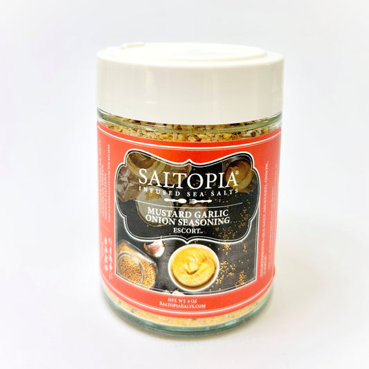Mustard, Garlic & Onion Salt: Escort Salt