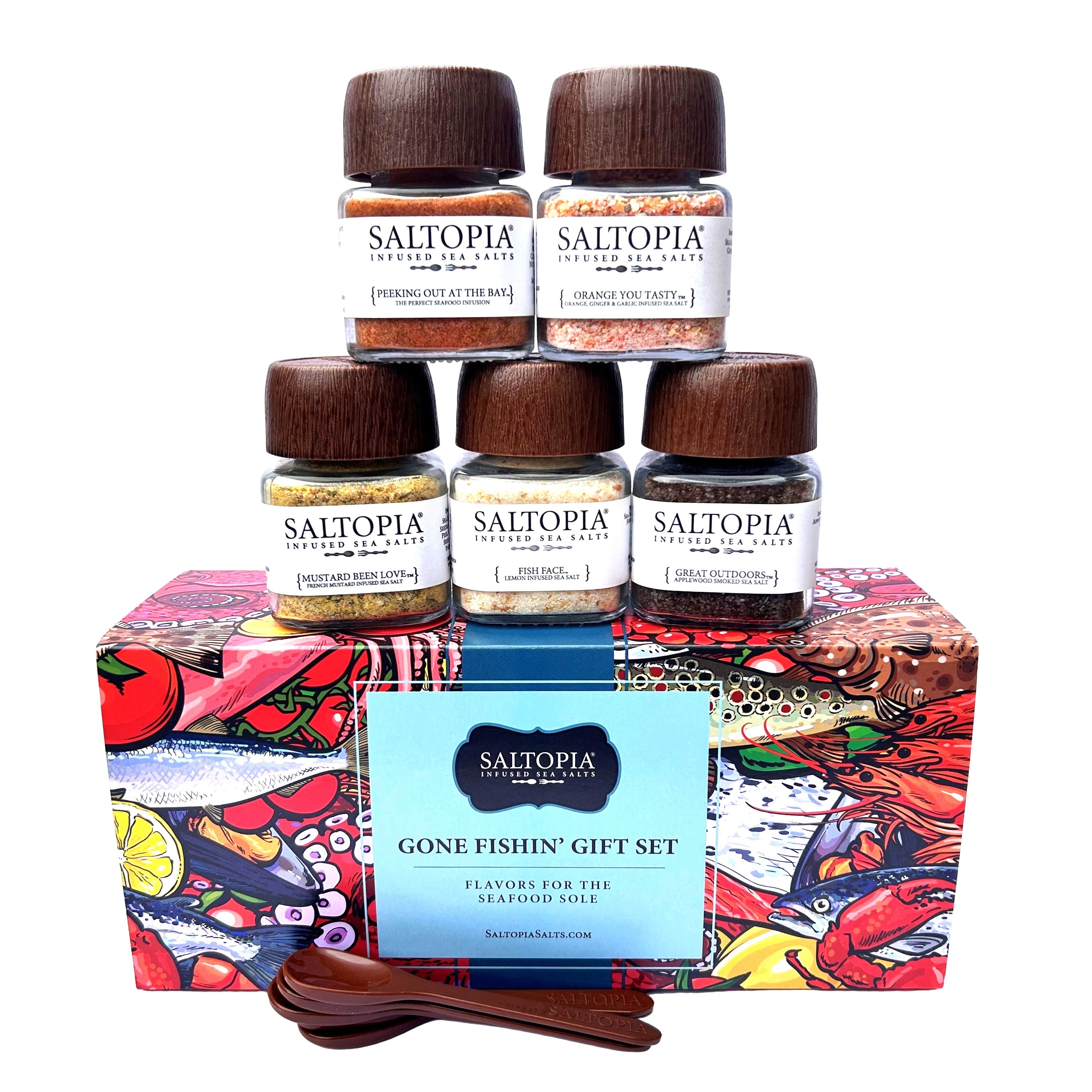 Seafood Seasoning Salts Gift Set: GONE FISHIN'