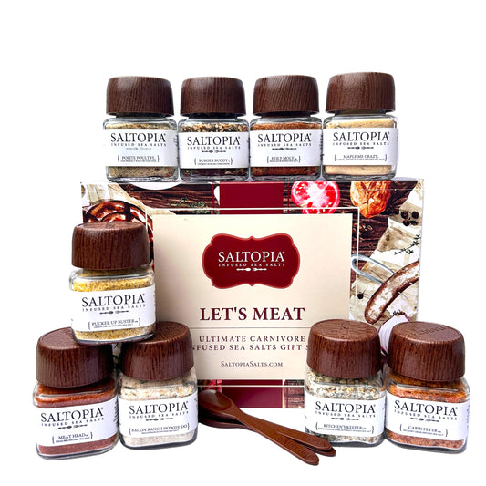 Let's Meat Seasoning: Ultimate Carnivore Salts 28 Piece Gift Set
