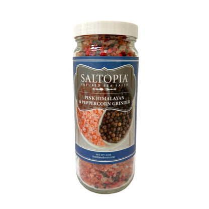 Pink Himalayan & Gourmet Peppercorn Grinder Set