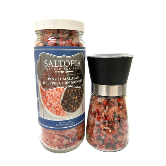 Great for Grinding Salts: Pink Himalayan & Gourmet Peppercorn