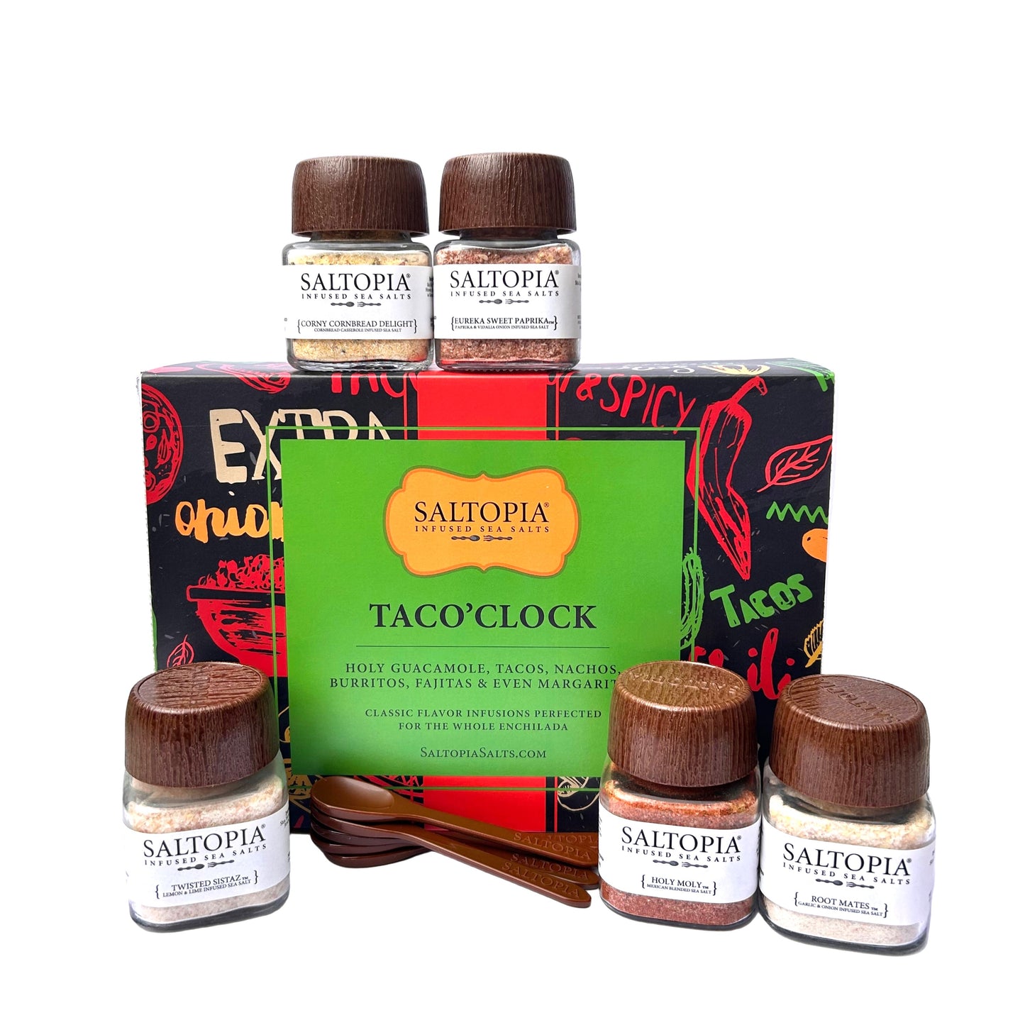 Mexican Food Lovers 5 Jar Gift Set: TACO'CLOCK