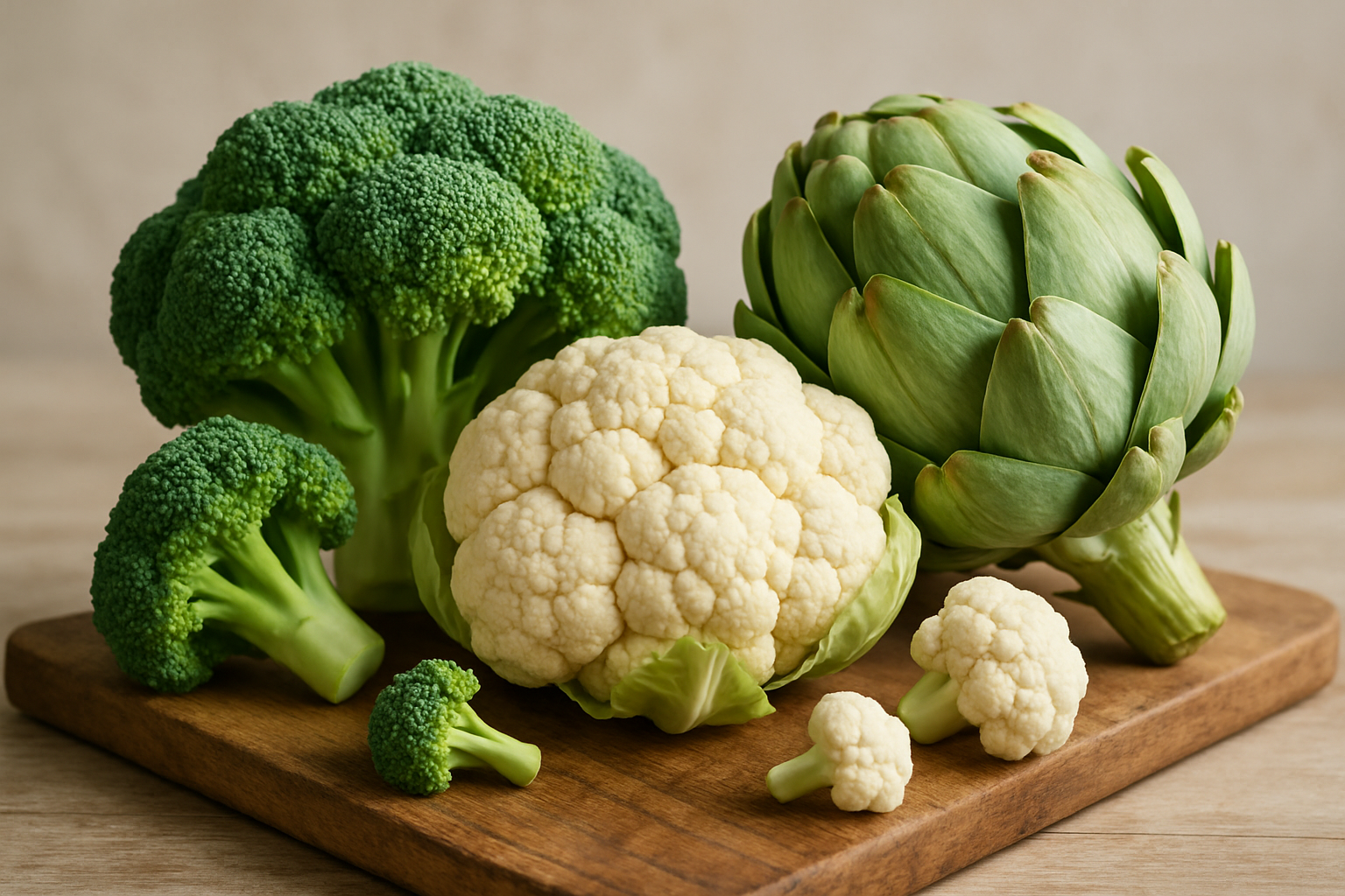 Broccoli, Cauliflower, Artichoke 