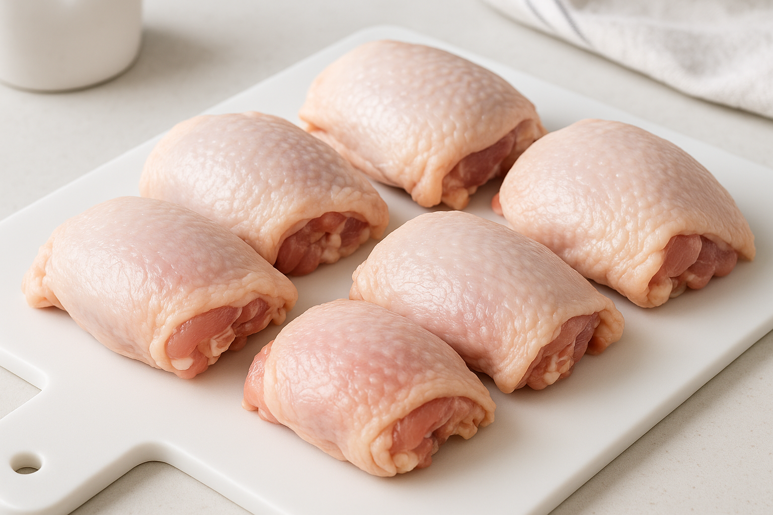 raw chicken thighs
