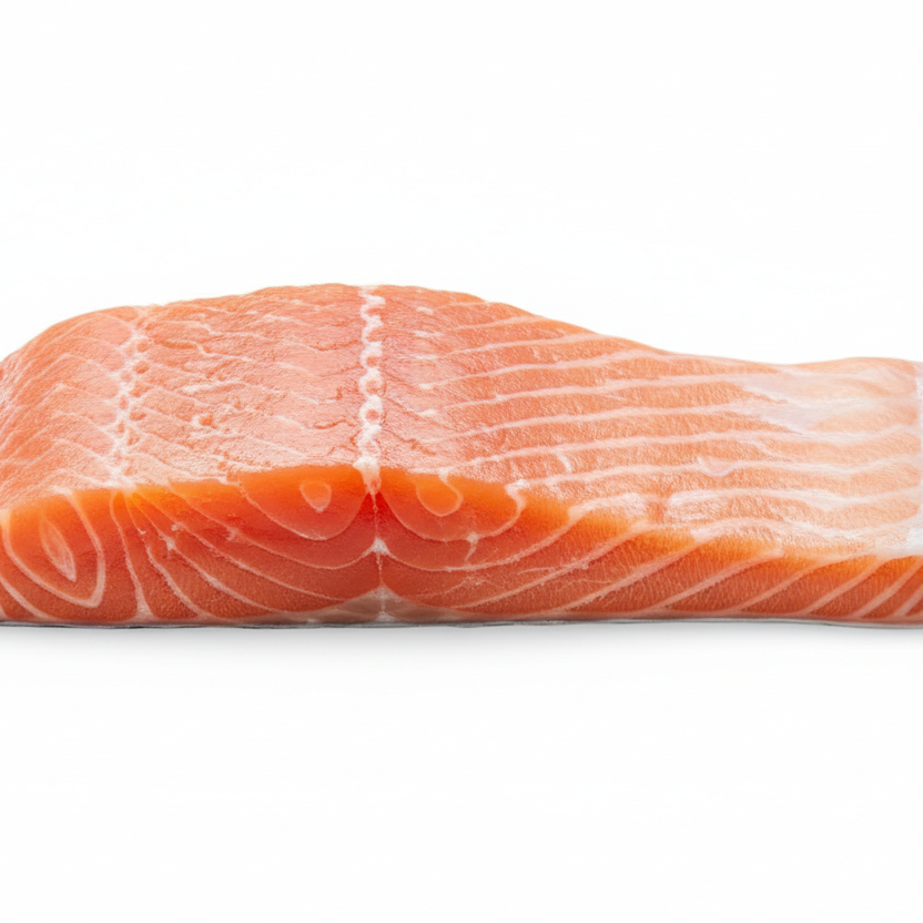 raw salmon isolated