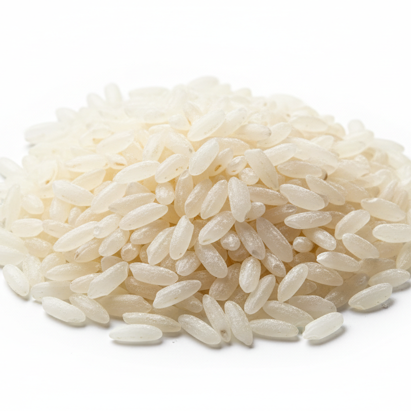 Uncooked rice isolated